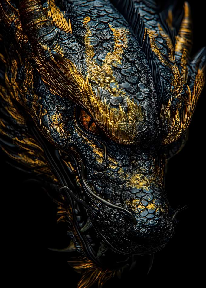 Golden Dragon Head