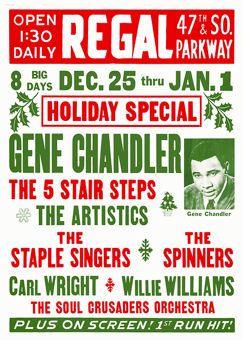 Regal Theater Holiday Special — vintage concert poster on metal