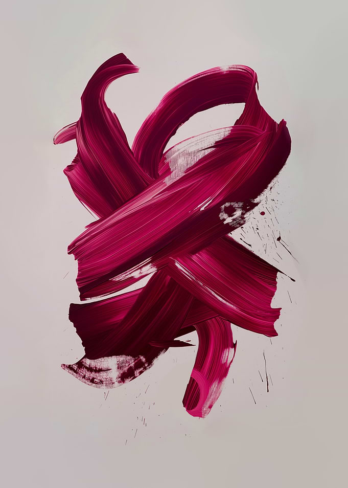 Abstract Crimson Strokes