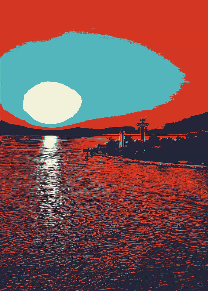 Sunset Over Water