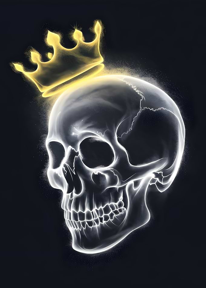 Glowing Skull with Crown
