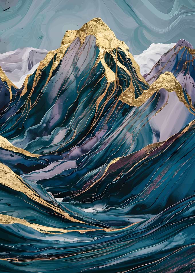 Abstract Mountain Art