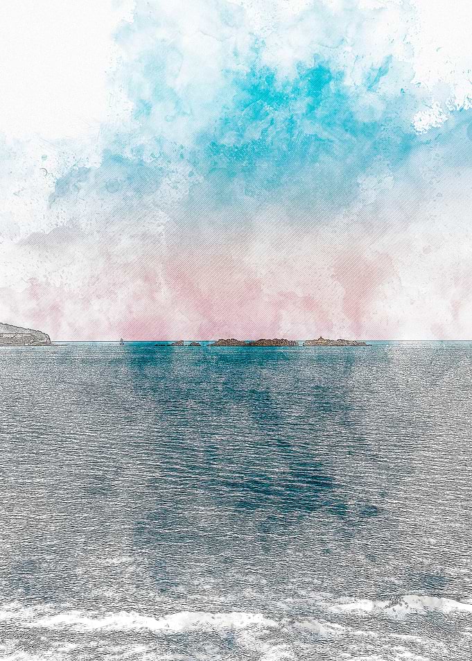 Watercolor Seascape