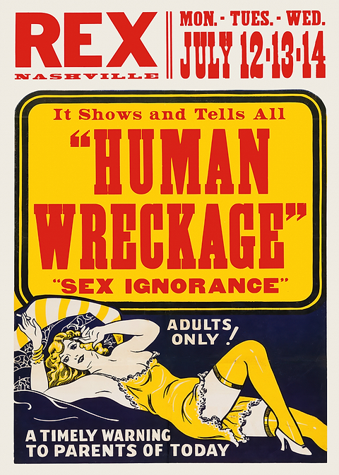 Human Wreckage Movie Poster — vintage film art printed on metal