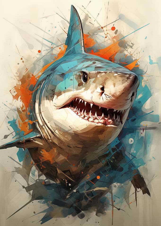Great White Shark Art