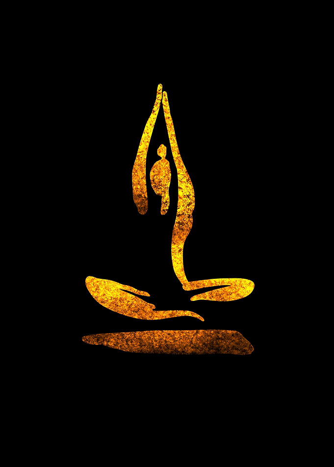 Golden Yoga Silhouette