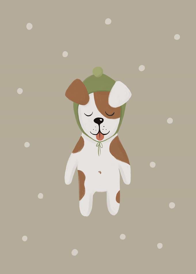 Cute Dog in Green Hat