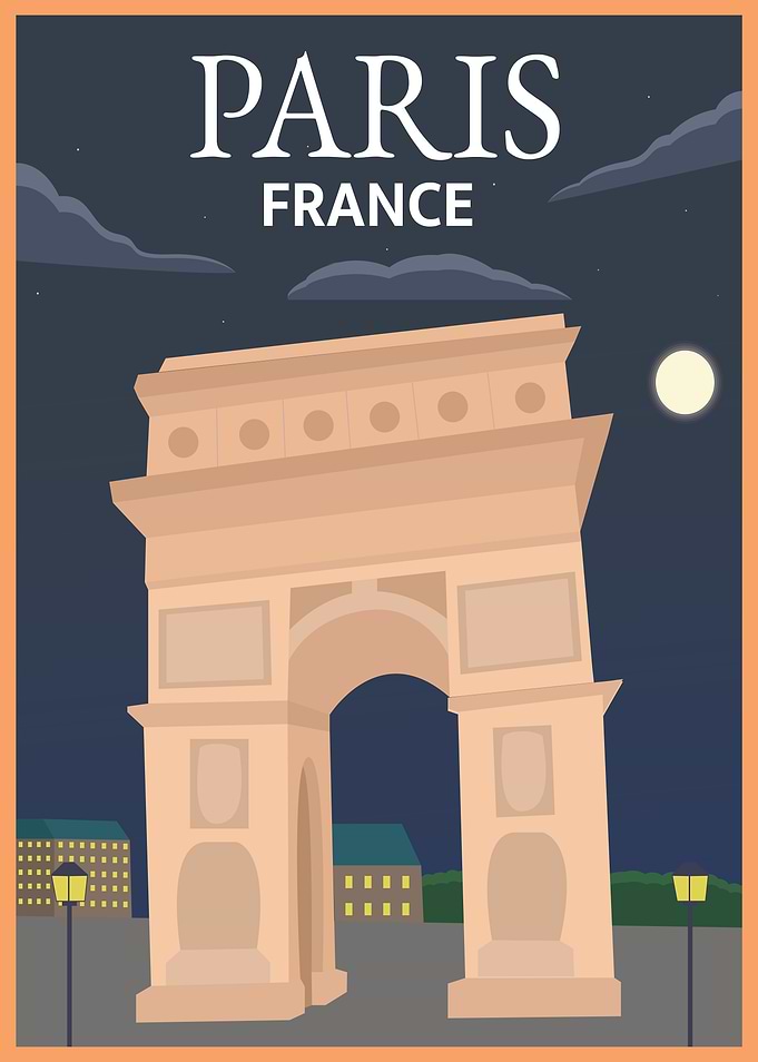 Paris Arc de Triomphe Poster