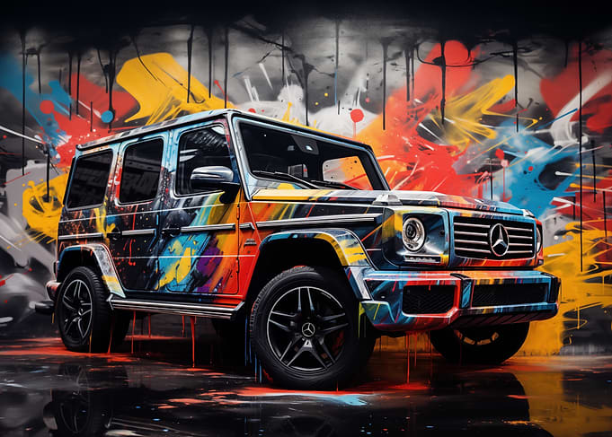 Graffiti Mercedes G Wagon