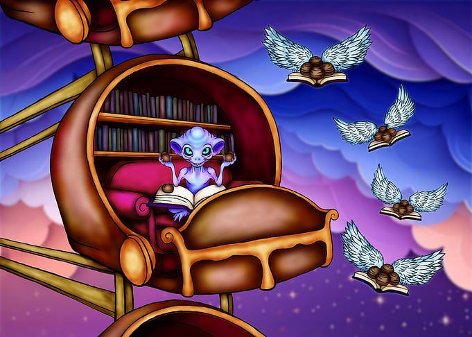 Flying Library Ferris Wheel
