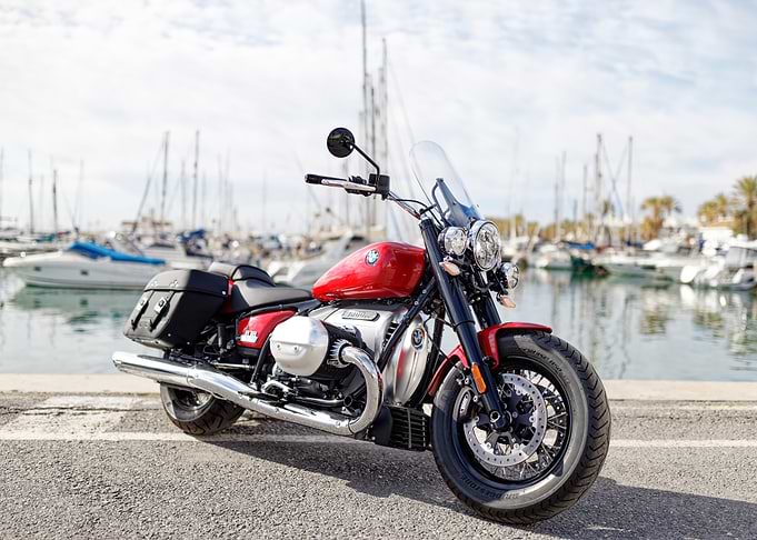 Red BMW Cruiser Motorcycle
