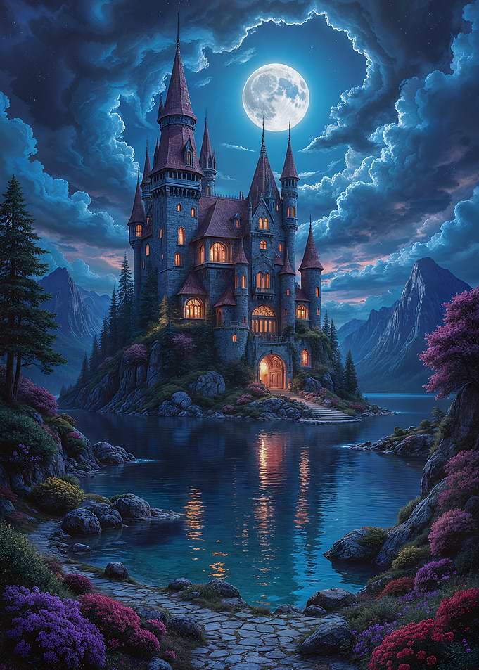 Enchanted Castle by the Lake