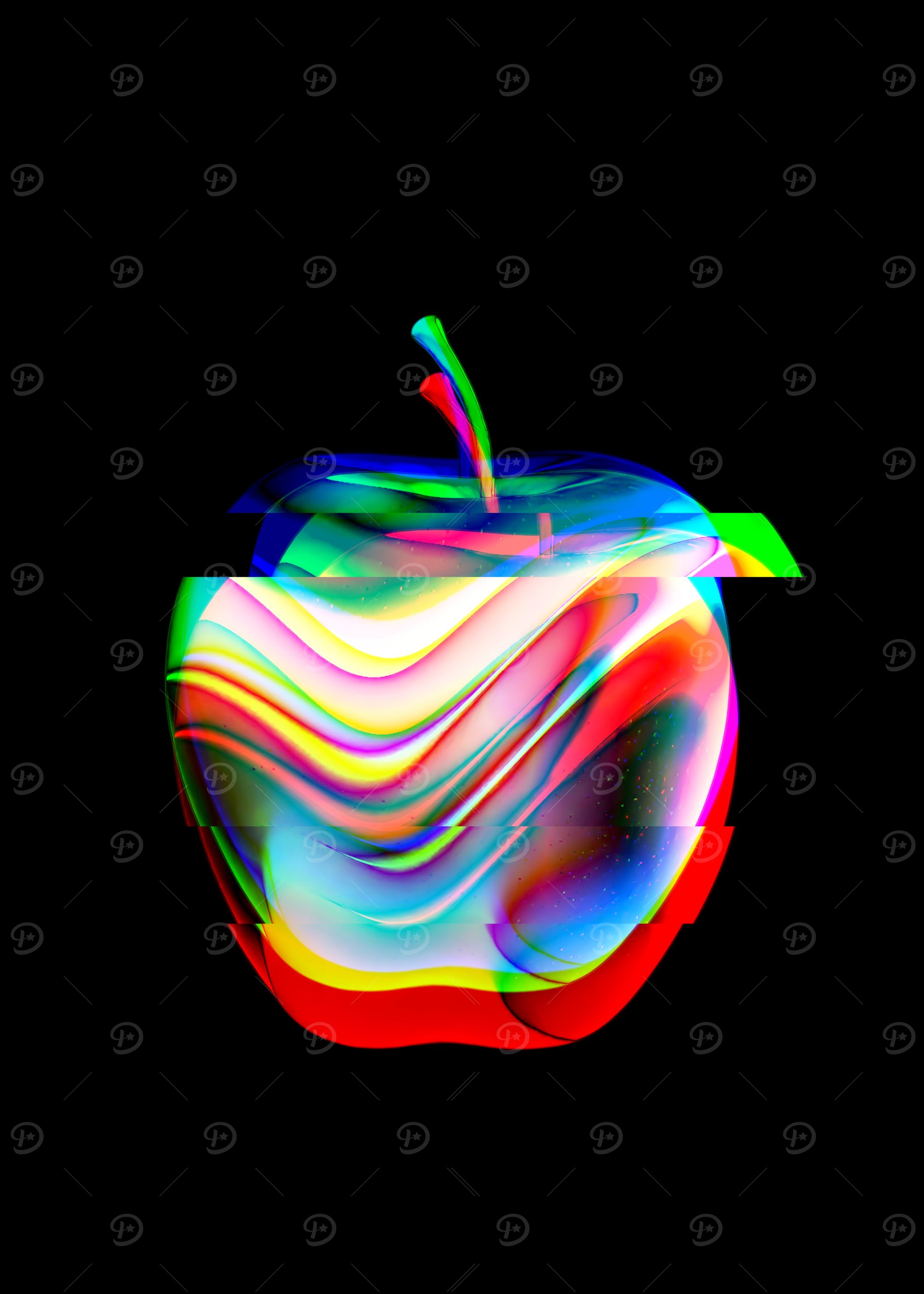 Glitch Apple Art
