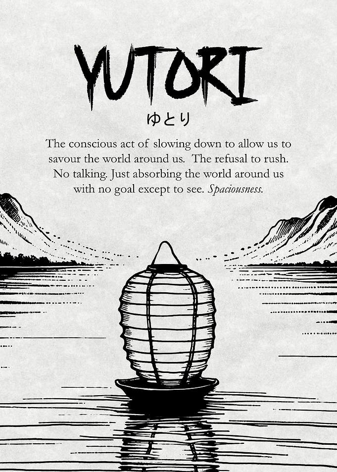 Yutori Japanese Quote Inspirational Motivational Positive Art