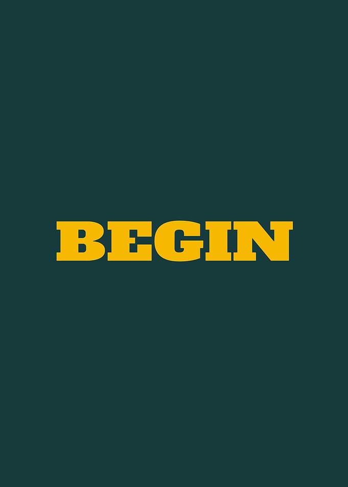 Begin Typography Poster