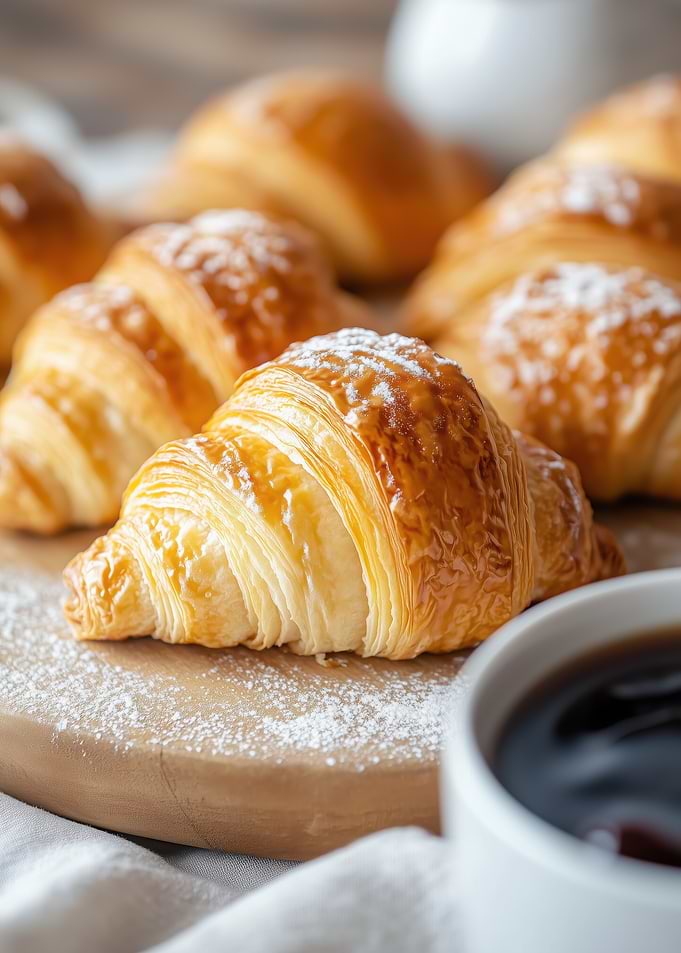 Fresh Croissants and Coffee