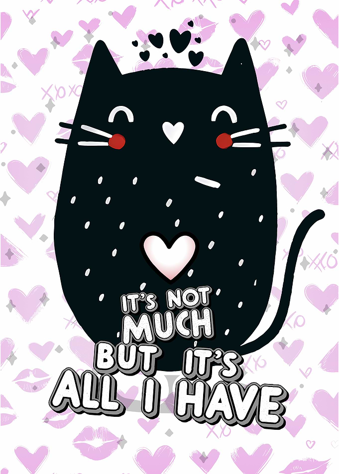 Black Kitty Love Quote