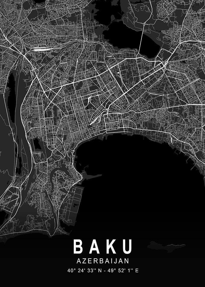 Baku Dark City Map