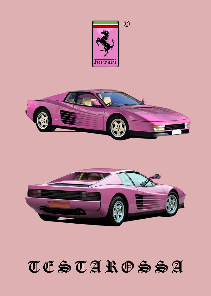 Pink Ferrari Testarossa