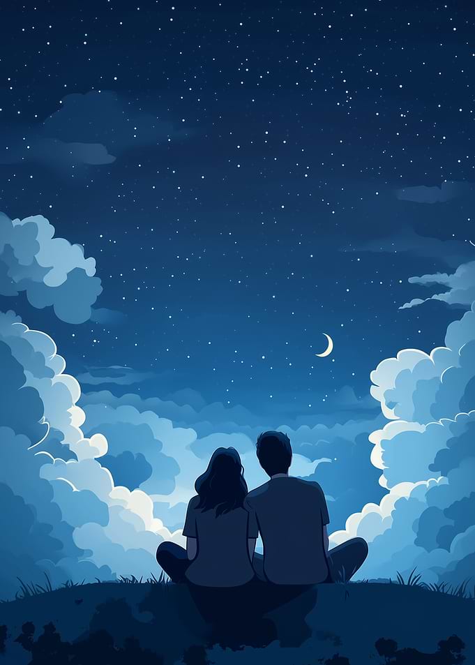 Couple Under Starry Night