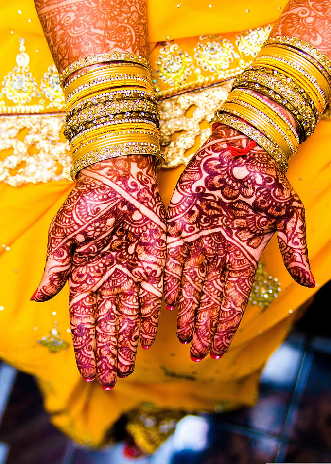 Henna Hands with Bangles
