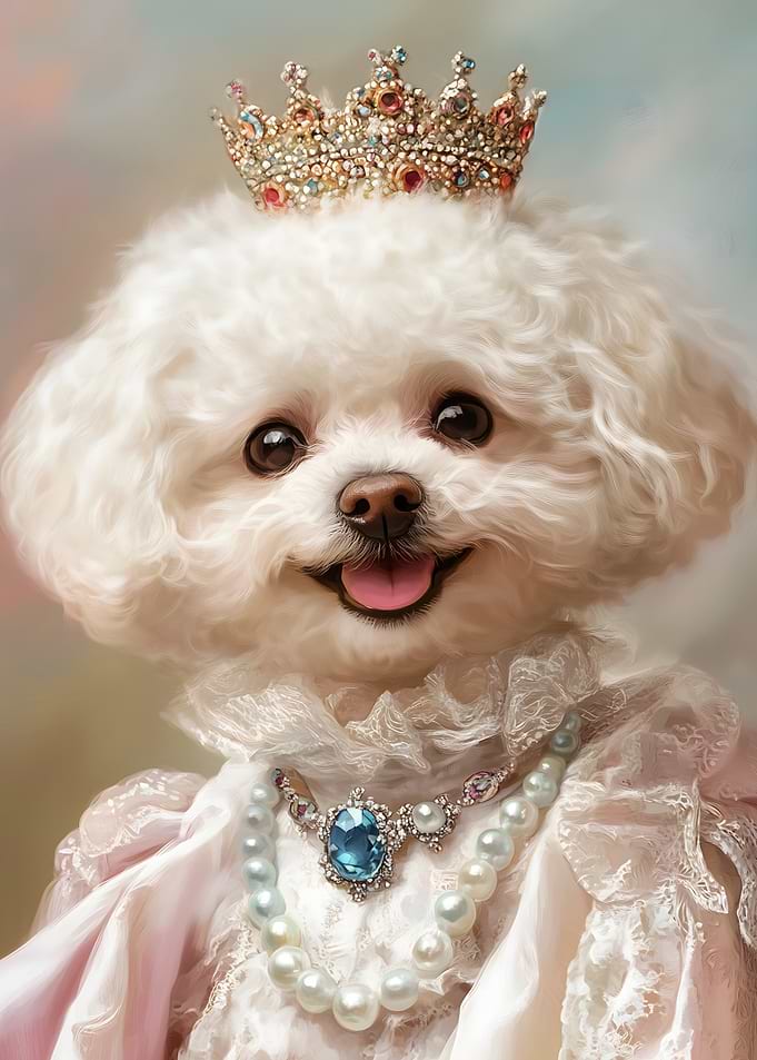 Dog in Royal Attire