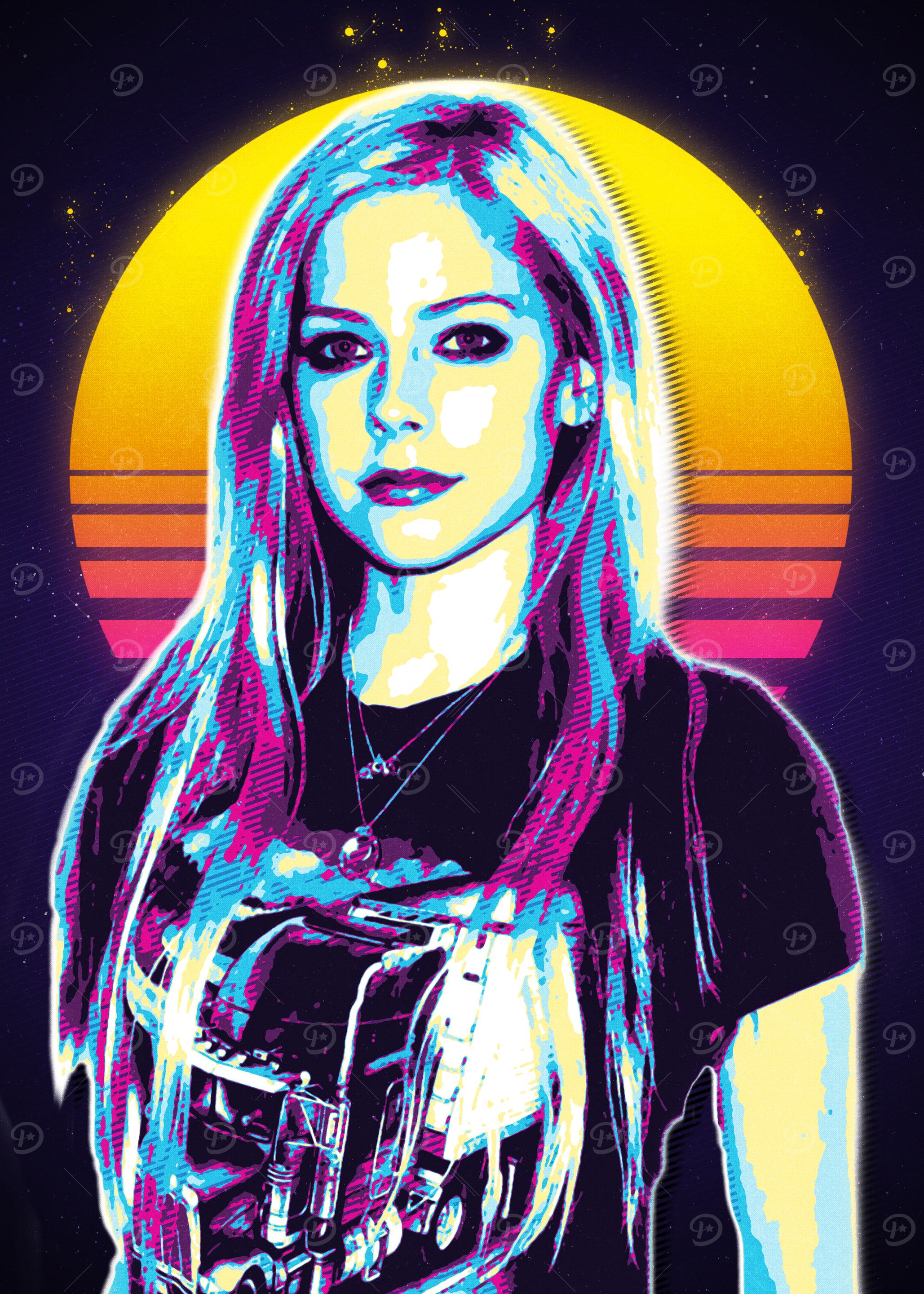 Avril Lavigne Retro Art