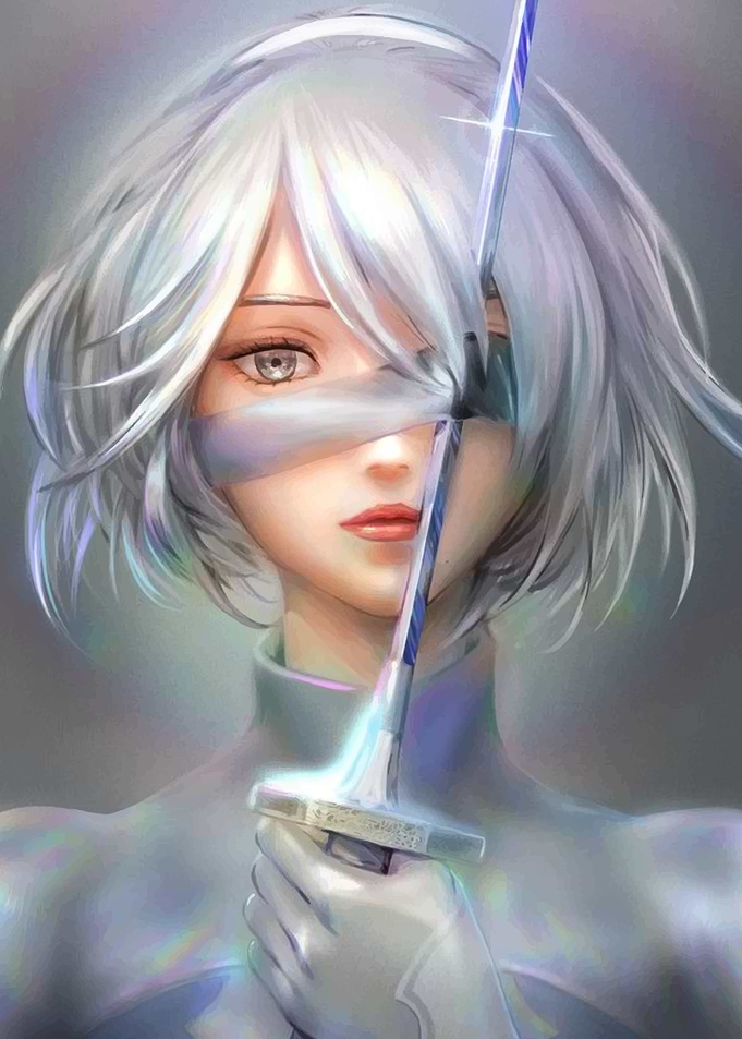 Anime Girl with Sword