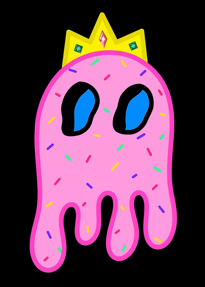 Pink Ghost with Crown