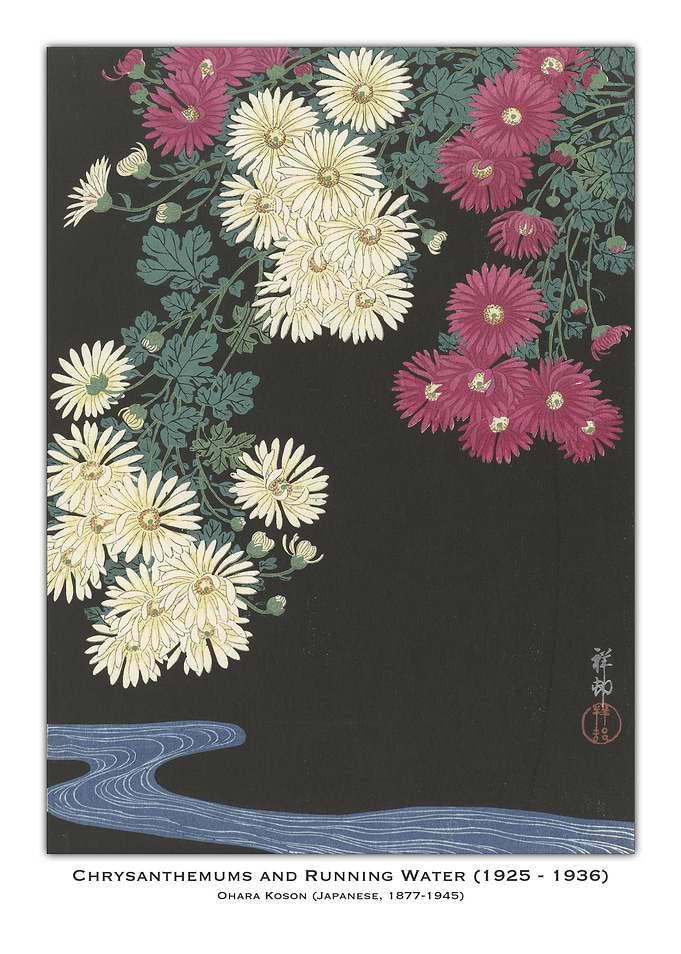 Chrysanthemums and Running Water