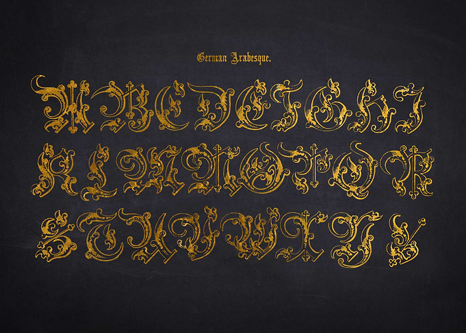 German Arabesque Alphabet