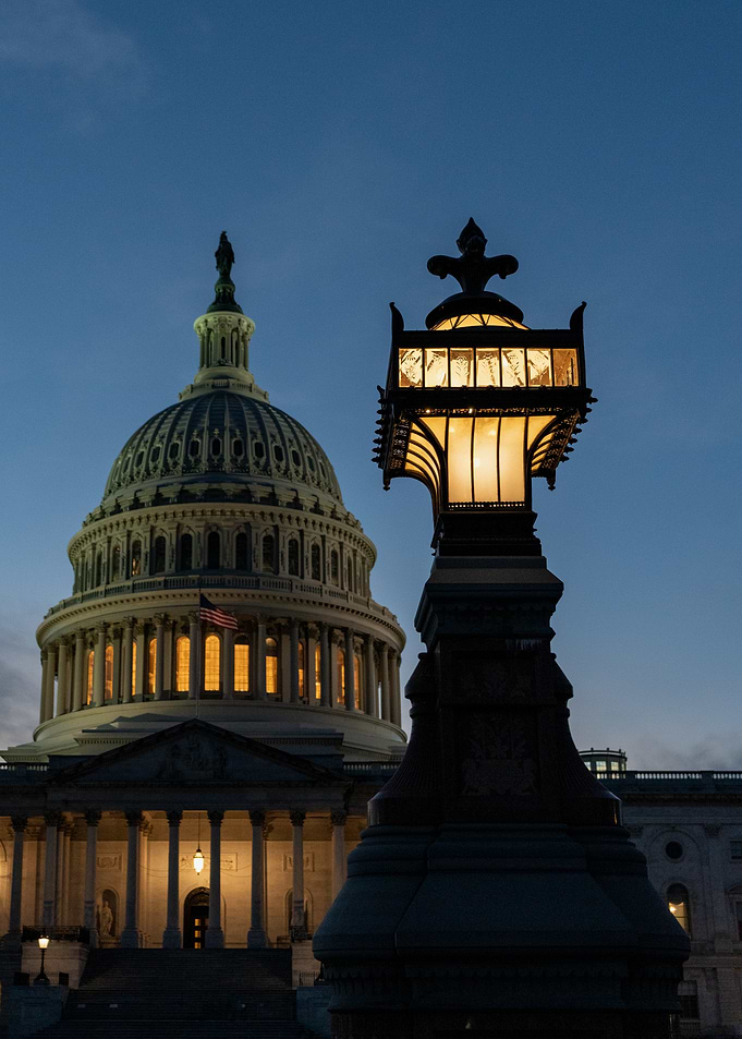 US Capitol Building at Dusk