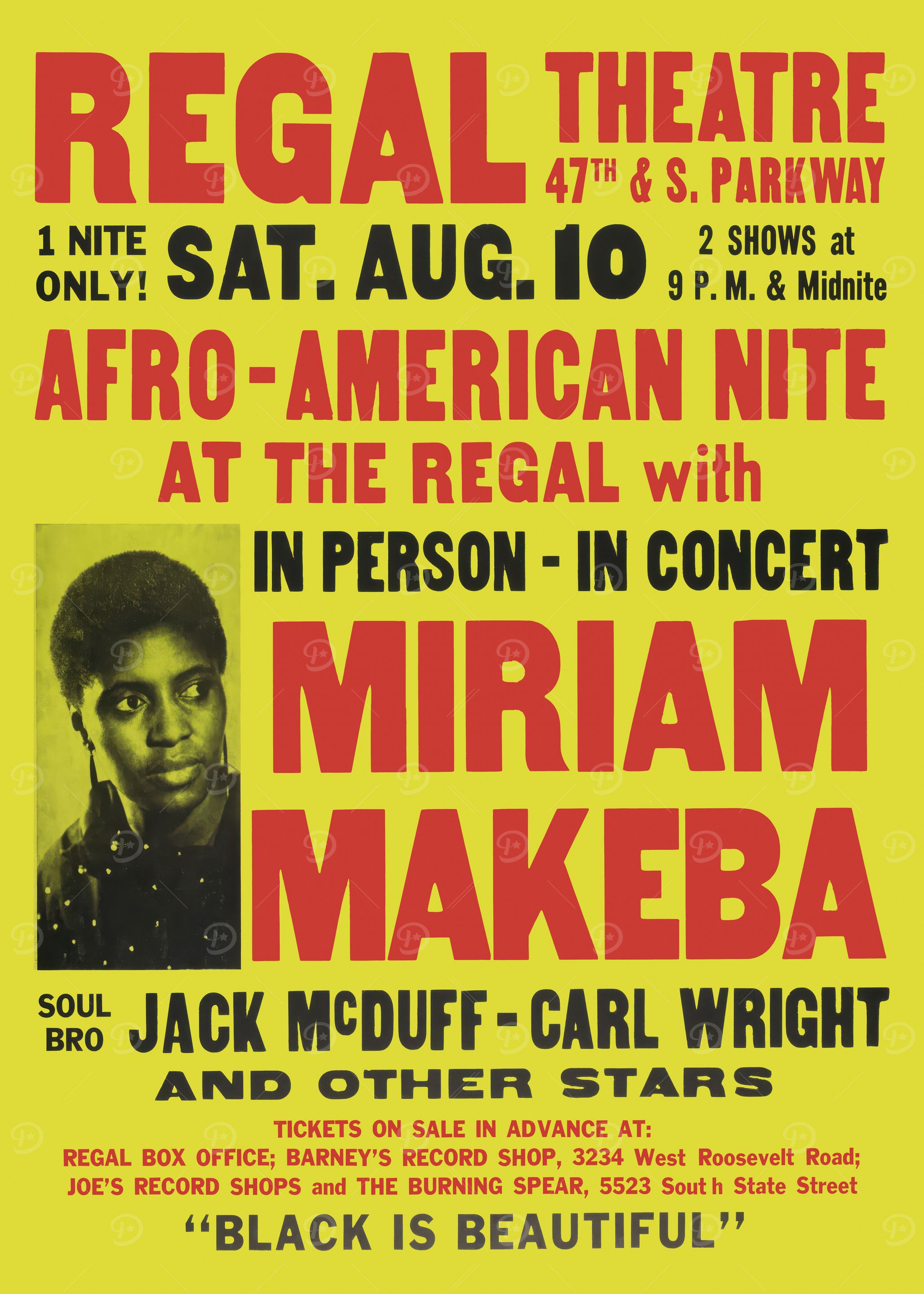 Miriam Makeba Concert Poster