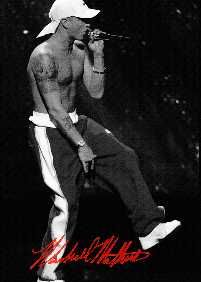 Eminem Black & White Photo