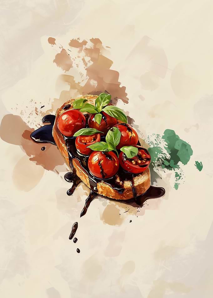 Tomato Bruschetta with Balsamic Glaze