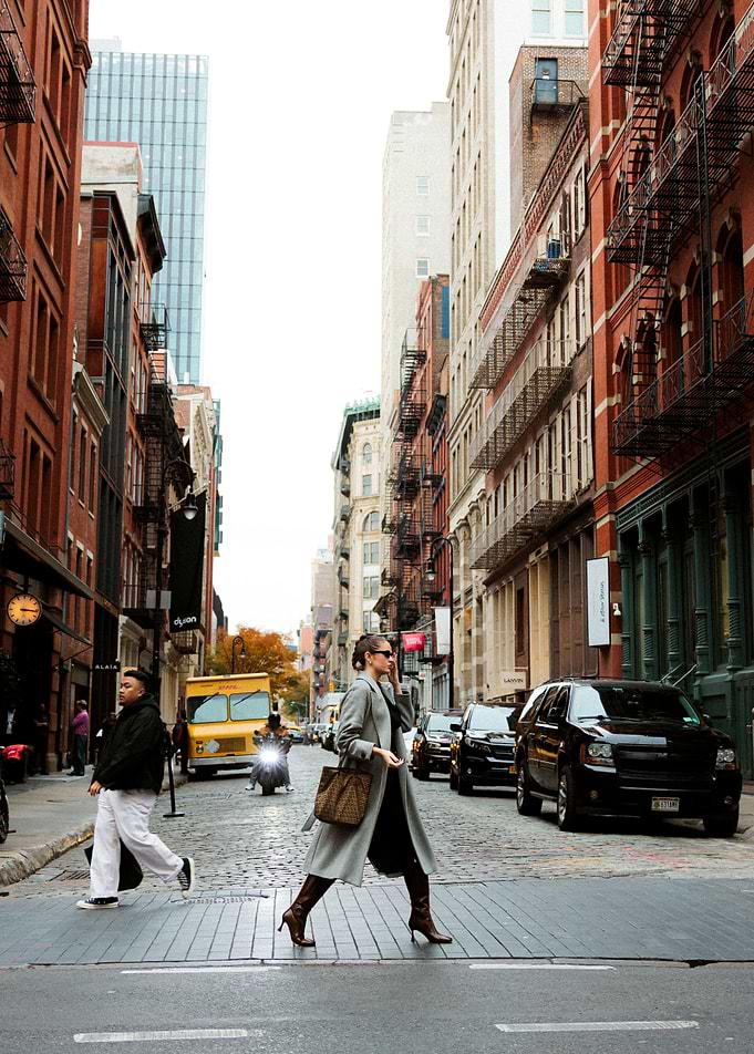 Woman Walking in NYC Street