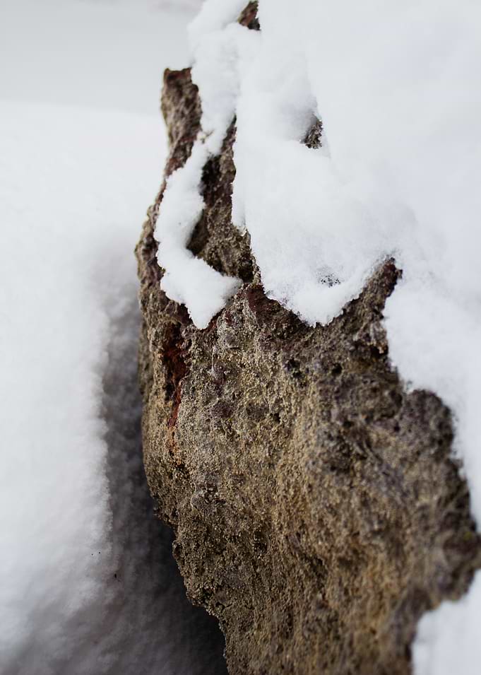 Snow-Covered Rock