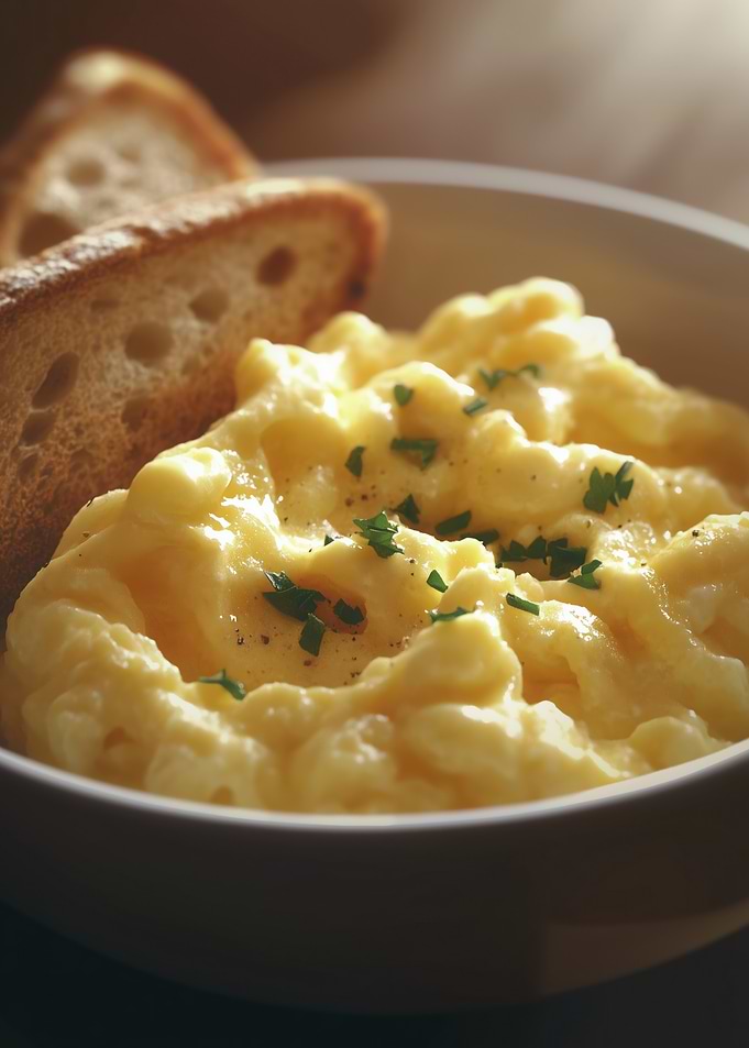 Scrambled Eggs with Toast