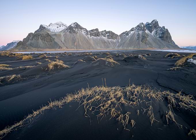 Vestrahorn with Black Sand Beach Iceland