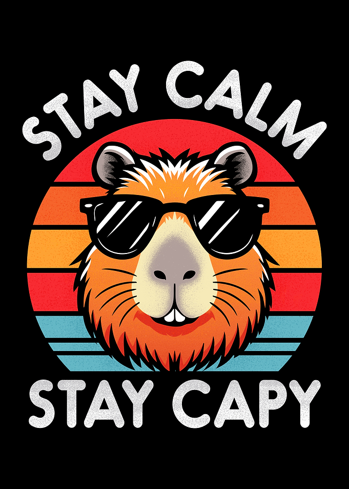 Cool Capybara Stay Calm Stay Capy