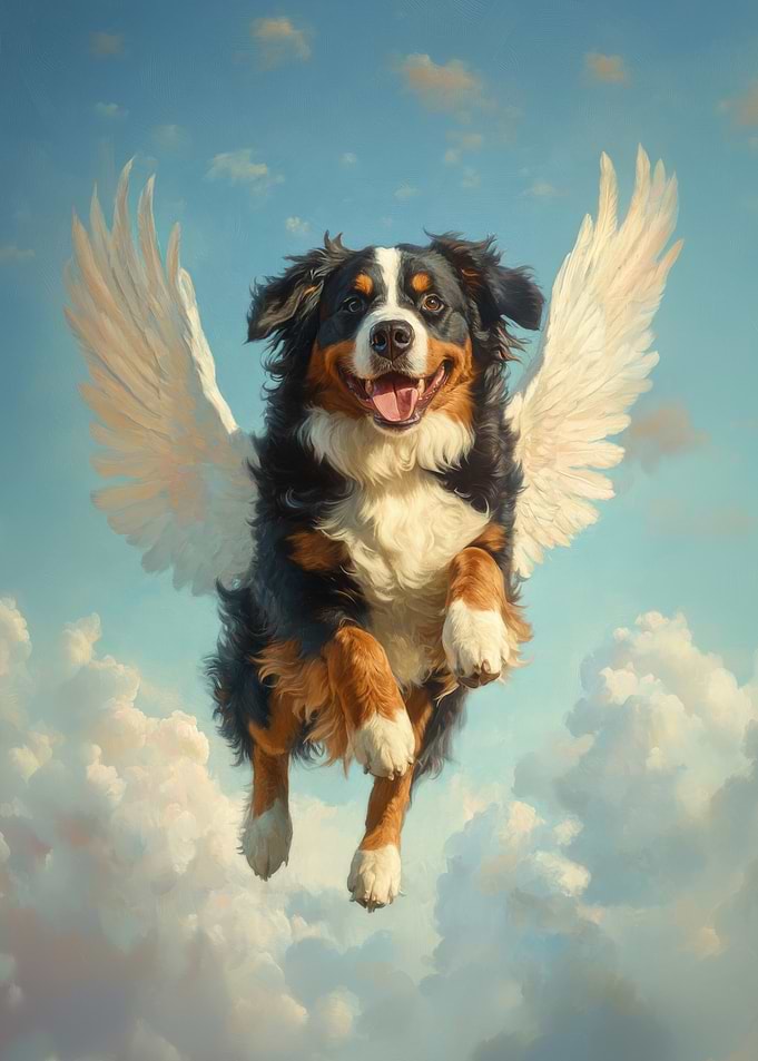 Bernese Mountain Dog Angel | Gentle Giant Memorial | Dog with Wings