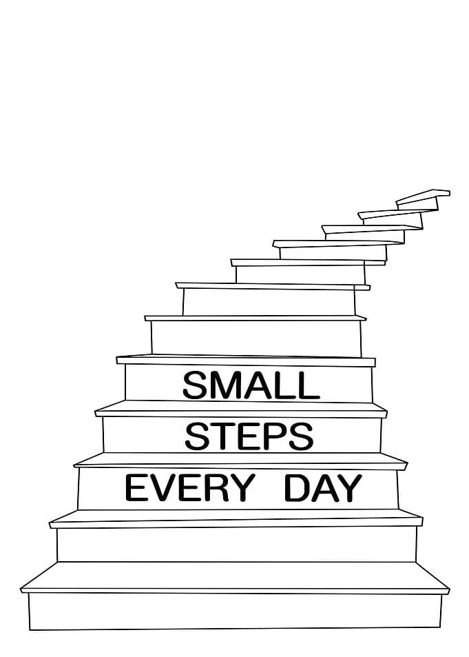 Small Steps Every Day Staircase