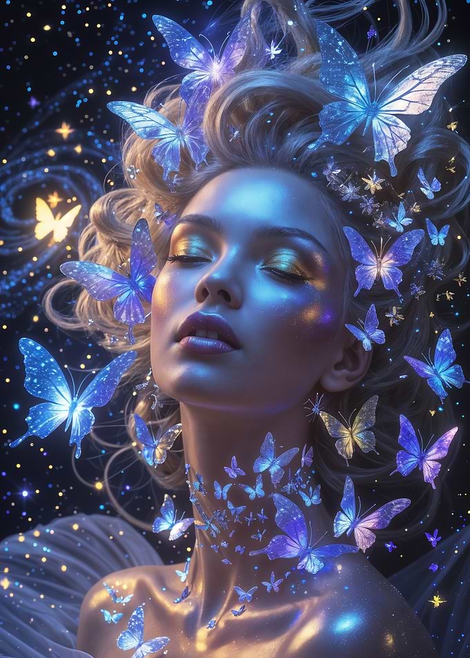 Cosmic Goddess of butterflies