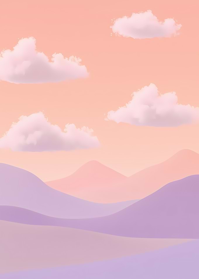 Pastel Mountain Landscape