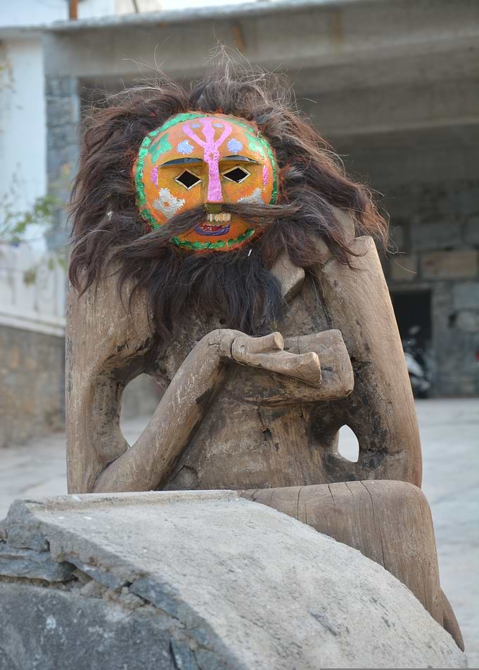Wooden Mask Sculpture