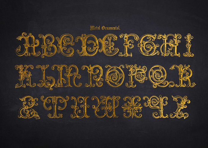 Metal Ornamental Alphabet