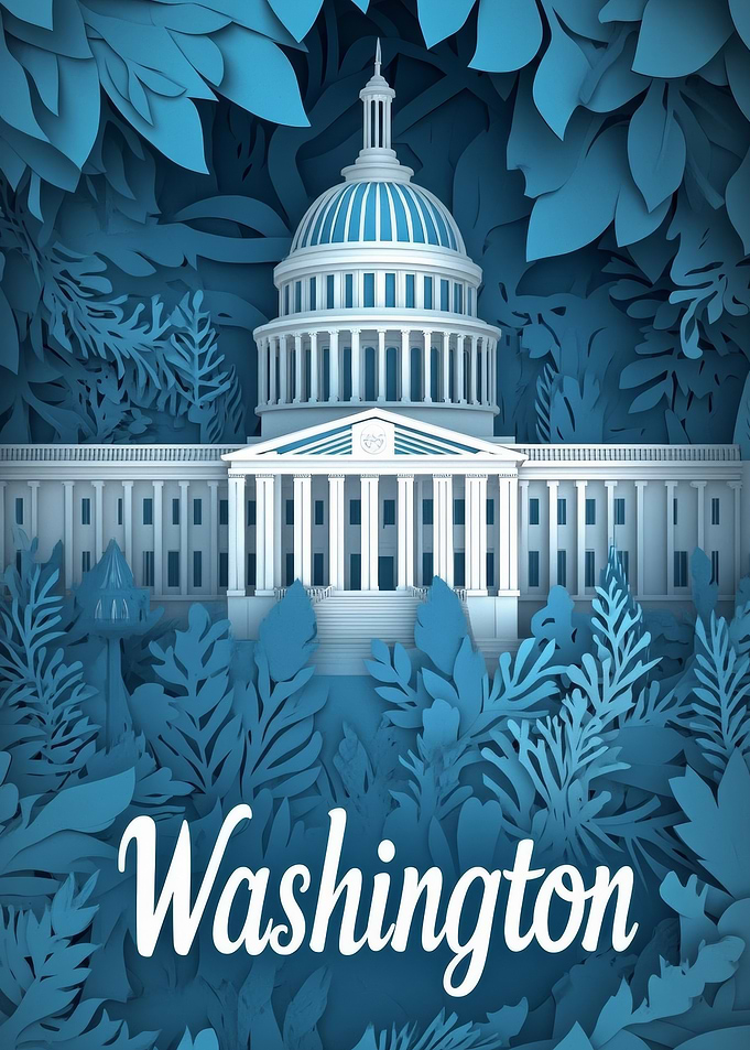 Washington D.C. Paper Art