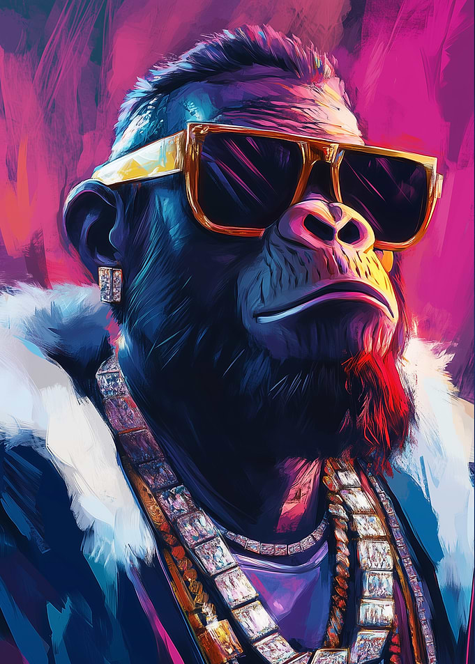 Bigfoot Gangster Rapper with Sunglasses