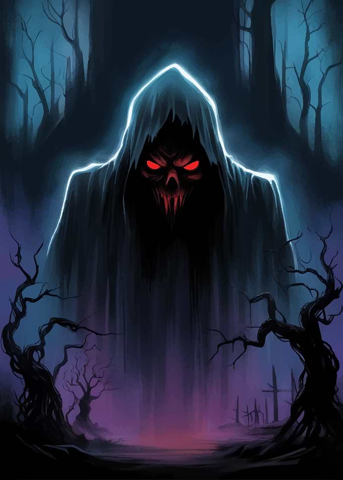 Dark Figure in Forest
