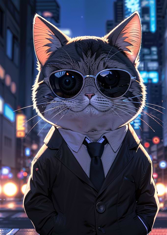 Cool Cat in City
